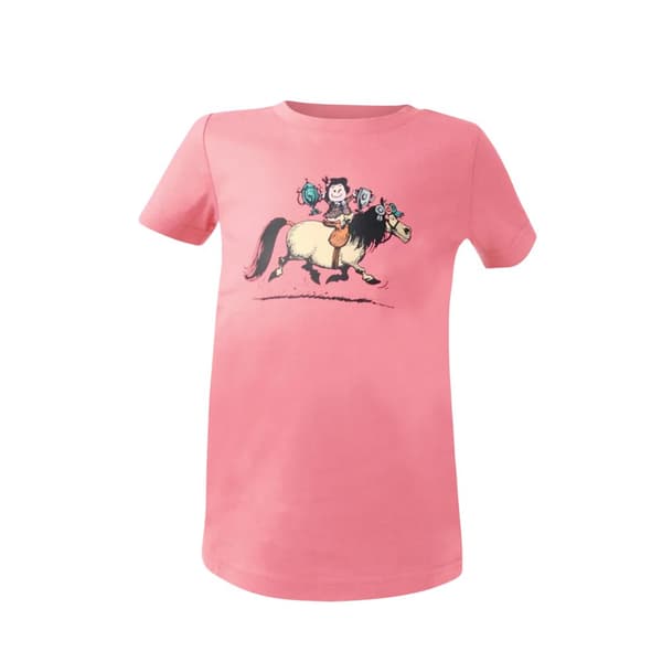 Hy Childrens/Kids Thelwell Collection Badge T-Shirt Pink 5-6 Years
