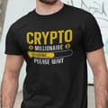 Miniatyrbild 1 av 2: Svart T-shirt Crypto bitcoin millionare loading
