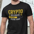 Miniatyrbild 1 av 2: Svart T-shirt Crypto bitcoin millionare loading