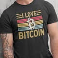 Miniatyrbild 1 av 3: Svart crypto T-shirt I love bitcoin design