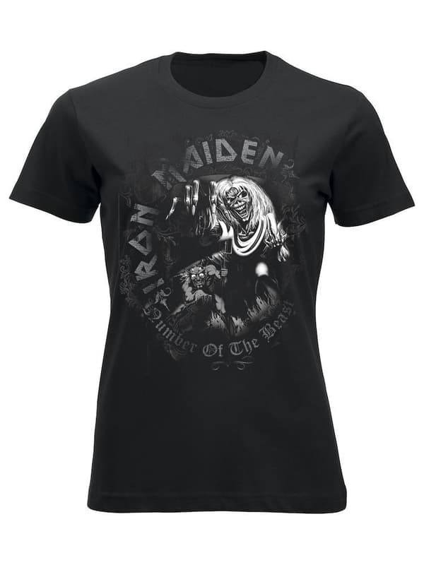 Iron maiden Number of the Beast Watermark (lady) T-Shirt, Kvinder