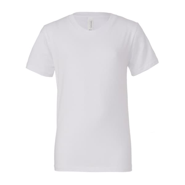 Bella + Canvas Ungdom Jersey kortärmad Tee White L