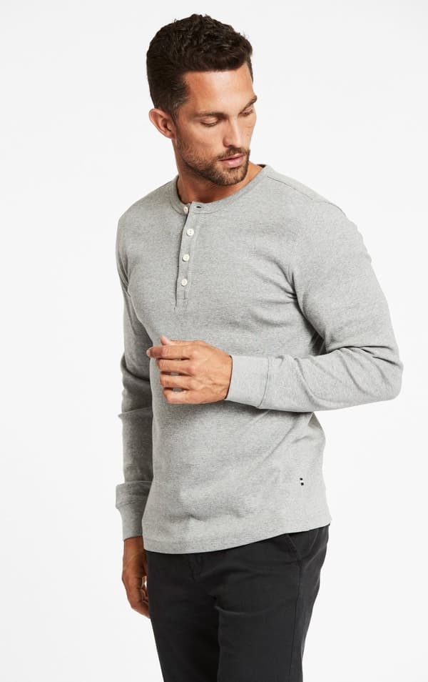 Lindbergh Blue - L.Ä. T-shirt 30-420095 Henley