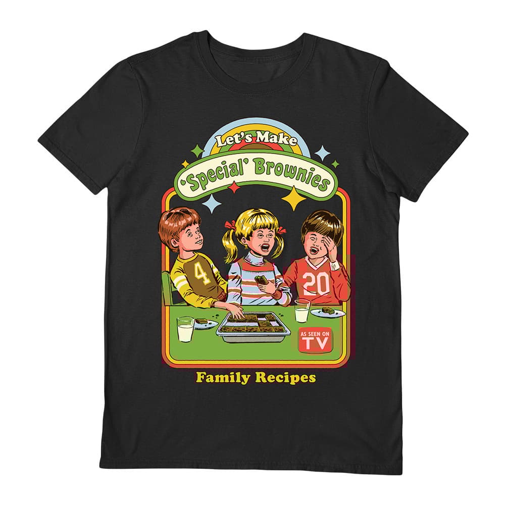 Steven Rhodes T-shirt för män Let's Make Brownies