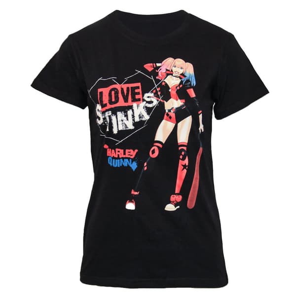 Harley Quinn Unisex Adult Love Stinks T-Shirt