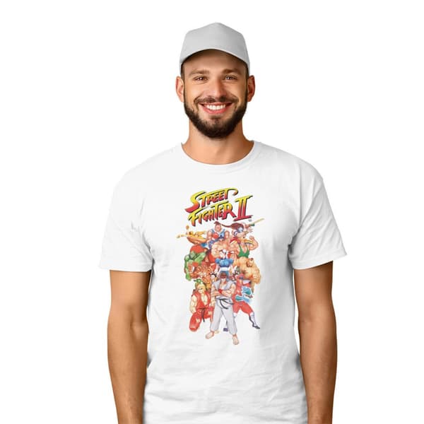 Street Fighter 2 Unisex Adult Group Shot T-Shirt