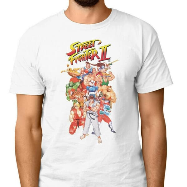 Street Fighter 2 Unisex Adult Group Shot T-Shirt