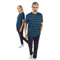 Miniatyrbillede 3 af 4: Front Row Unisex T-shirt med striber til voksne