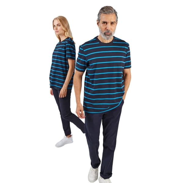 Front Row Unisex T-shirt med striber til voksne