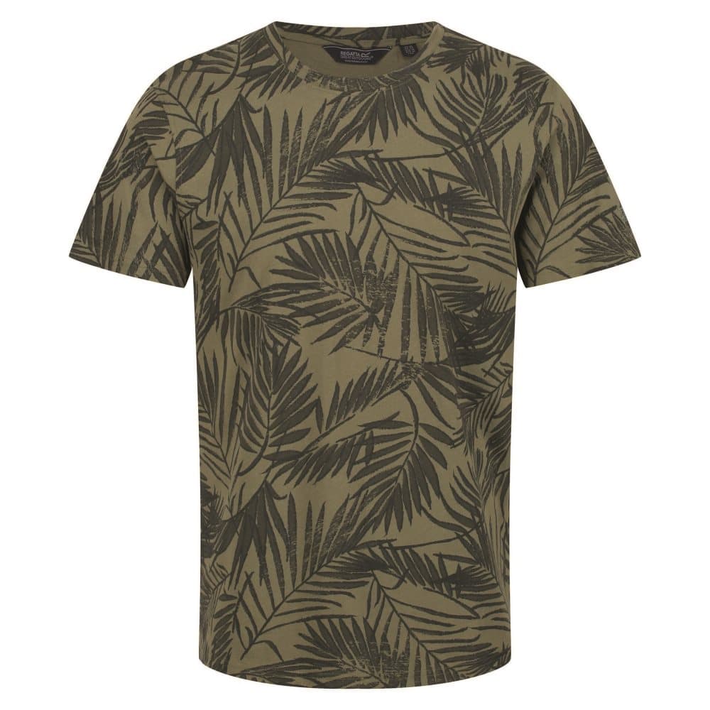 Regatta Mens Cline VI Leaf Print bomulls-T-Shirt