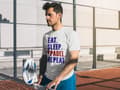 Miniatyrbild 5 av 5: Padel sports t-shirt . Vit Eat Sleep Padel repeat sports tröja