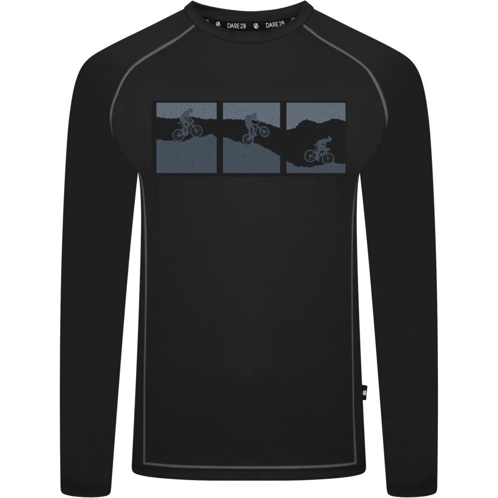 Dare 2B Mens Righteous II Cycling Recycled långärmad T-shirt med lång ärm