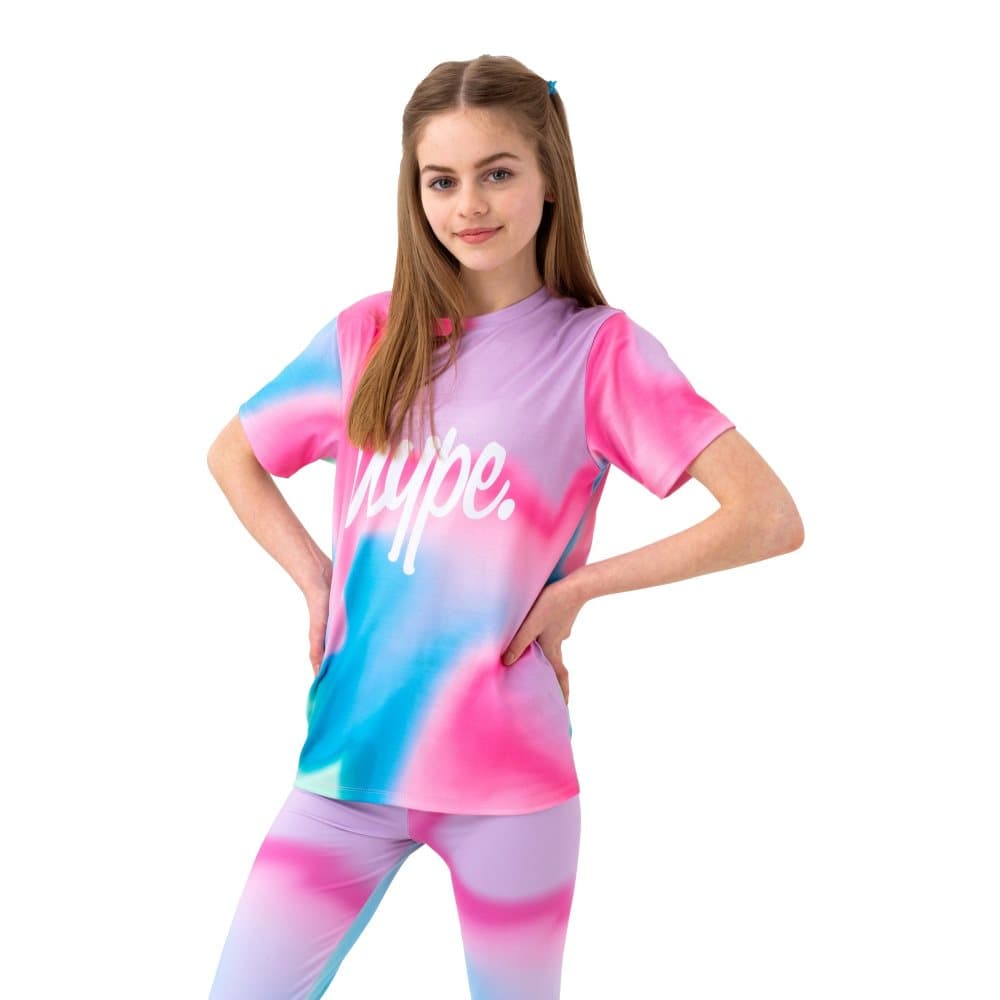 Hype T-shirt för flickor med pastellfärgad våg