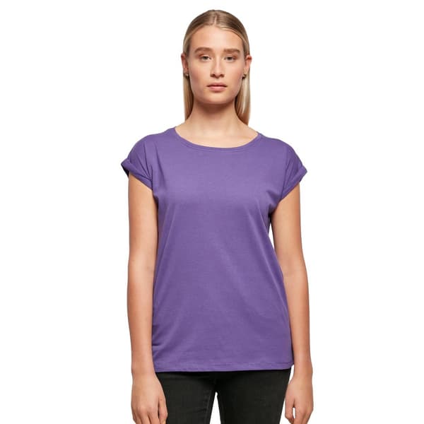 Build Your Brand Womens/Ladies Extended Shoulder T-Shirt