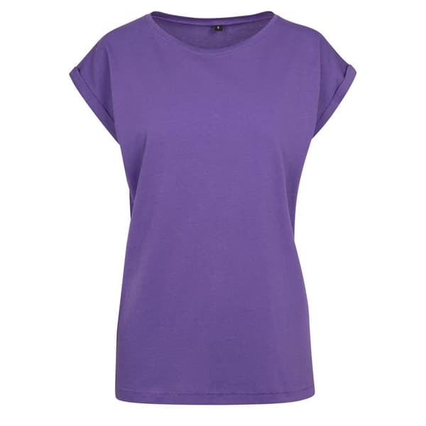 Build Your Brand Womens/Ladies Extended Shoulder T-Shirt
