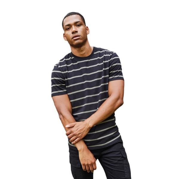 Front Row Mens Striped T-Shirt