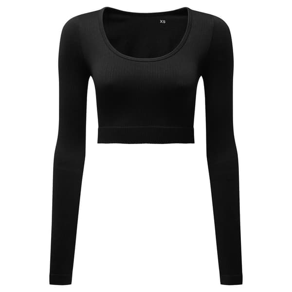 TriDri Kvinnor/Damer Ribbed Seamless 3D Crop Top