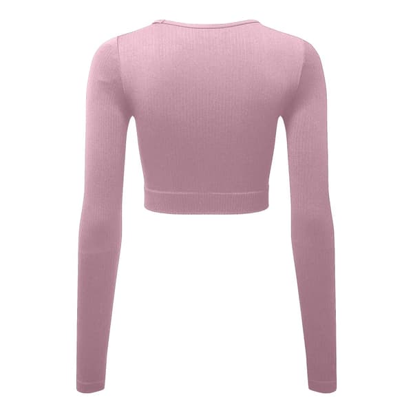 TriDri Kvinnor/Damer Ribbed Seamless 3D Crop Top