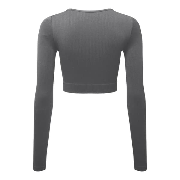 TriDri Kvinnor/Damer Ribbed Seamless 3D Crop Top