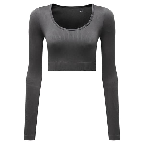 TriDri Kvinnor/Damer Ribbed Seamless 3D Crop Top