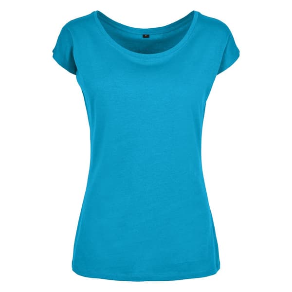 Build Your Brand T-shirt med bred hals til kvinder/damer