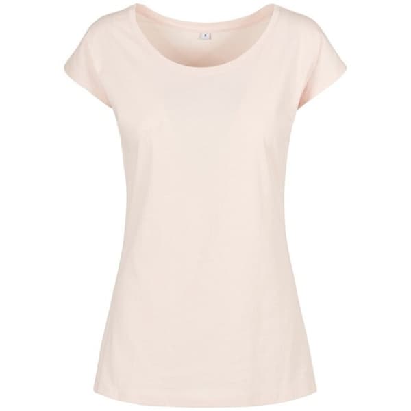 Build Your Brand T-shirt med bred hals til kvinder/damer