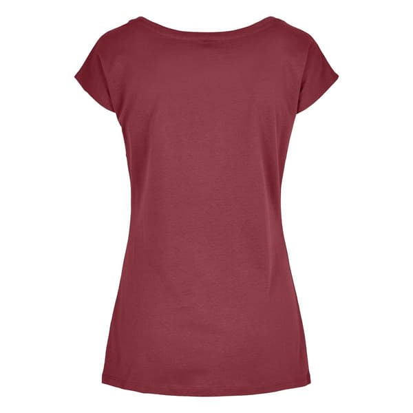 Build Your Brand T-shirt med bred hals til kvinder/damer