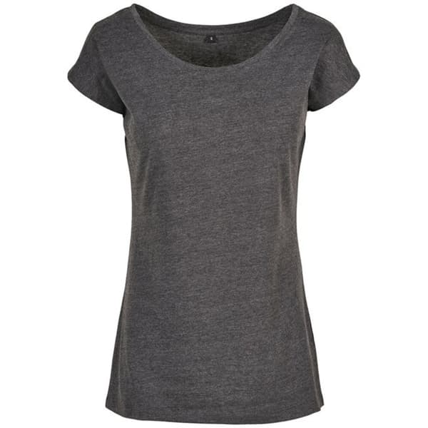 Build Your Brand T-shirt med bred hals til kvinder/damer