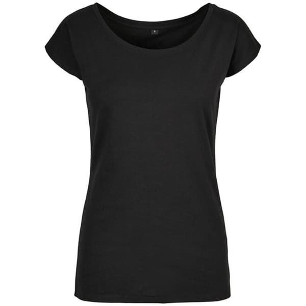 Build Your Brand T-shirt med bred hals til kvinder/damer