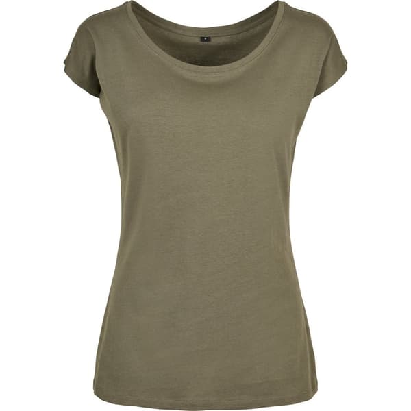 Build Your Brand T-shirt med bred hals til kvinder/damer
