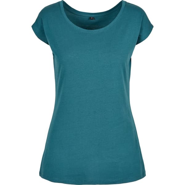 Build Your Brand T-shirt med bred hals til kvinder/damer