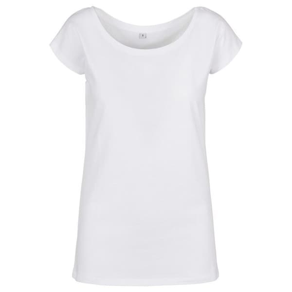 Build Your Brand T-shirt med bred hals til kvinder/damer