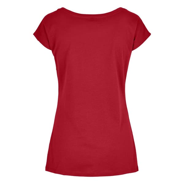 Build Your Brand T-shirt med bred hals til kvinder/damer