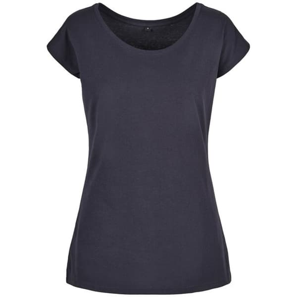 Build Your Brand T-shirt med bred hals til kvinder/damer