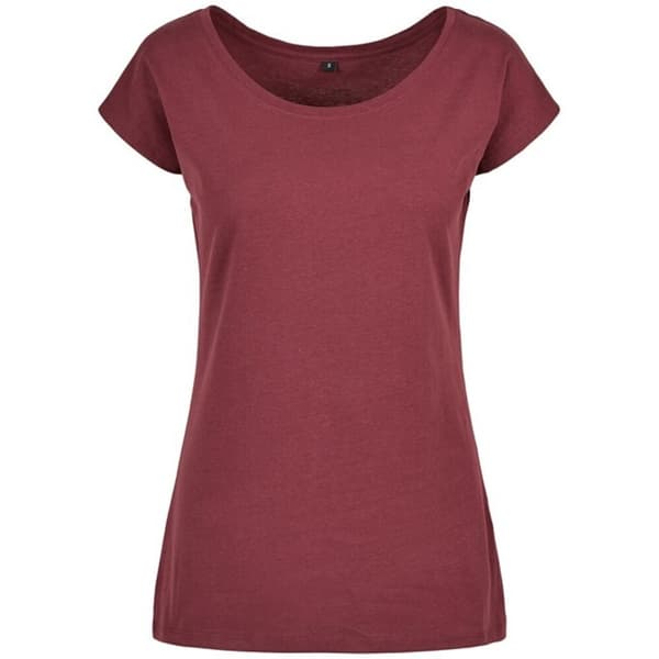 Build Your Brand T-shirt med bred hals til kvinder/damer