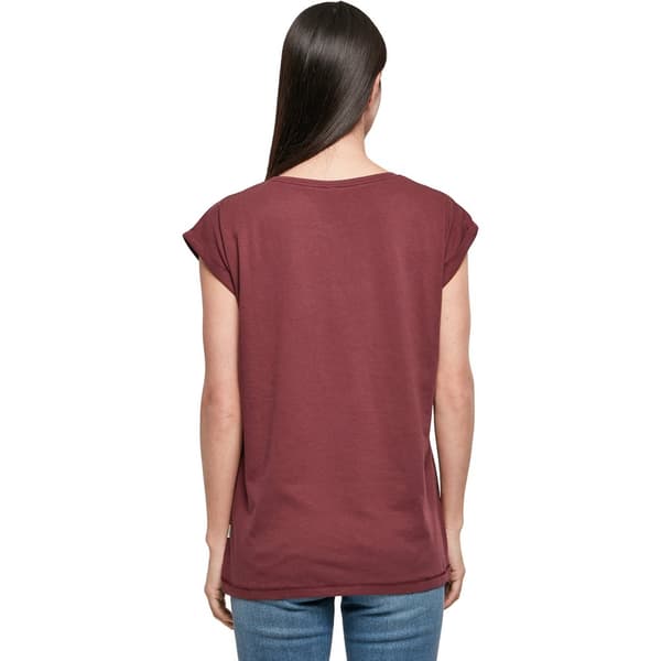 Build Your Brand Kvinnor/Damer Organic Extended Shoulder T-Shirt