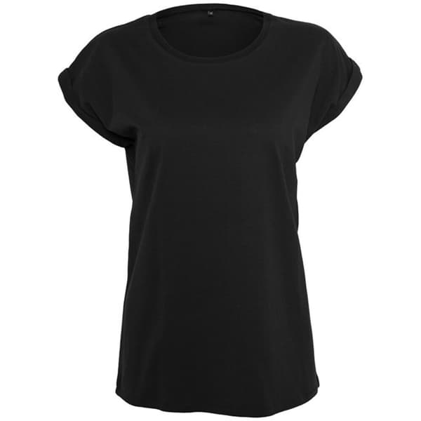 Build Your Brand Kvinnor/Damer Organic Extended Shoulder T-Shirt