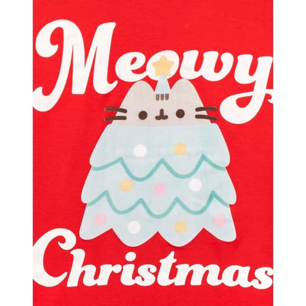 Pusheen Dame/kvinde Meowy jule T-shirt
