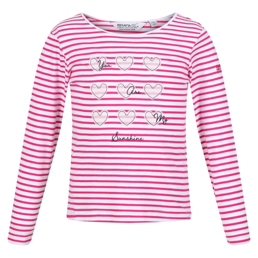 Regatta Barn/Kids Clarabee Randig långärmad T-shirt med randiga mönster