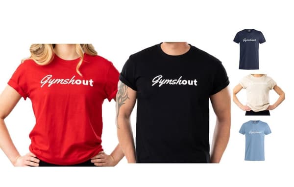 Gymshout T-shirt 5 färger för både henne och honom