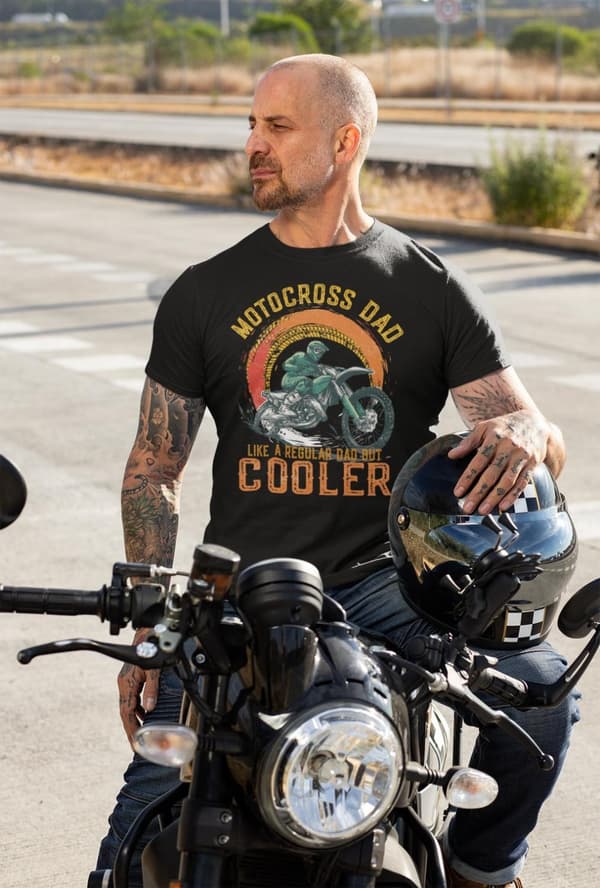 Pappa t-shirt Motocross dad motorcykel design