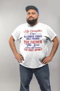 Miniatyrbild 4 av 4: Vit pappa t-shirt . Daughter 3 male friends only tröja