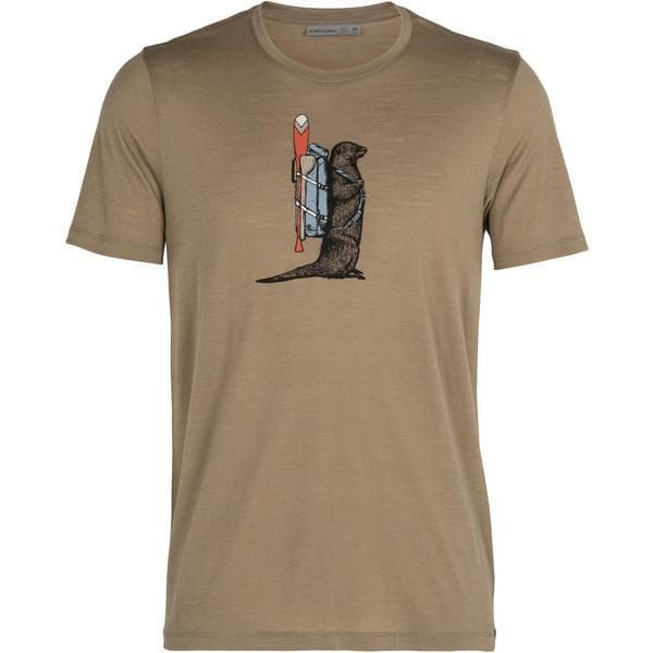 ICEBREAKER LITE TECH SS CREW OTTER PADDLE TEE Mens XL