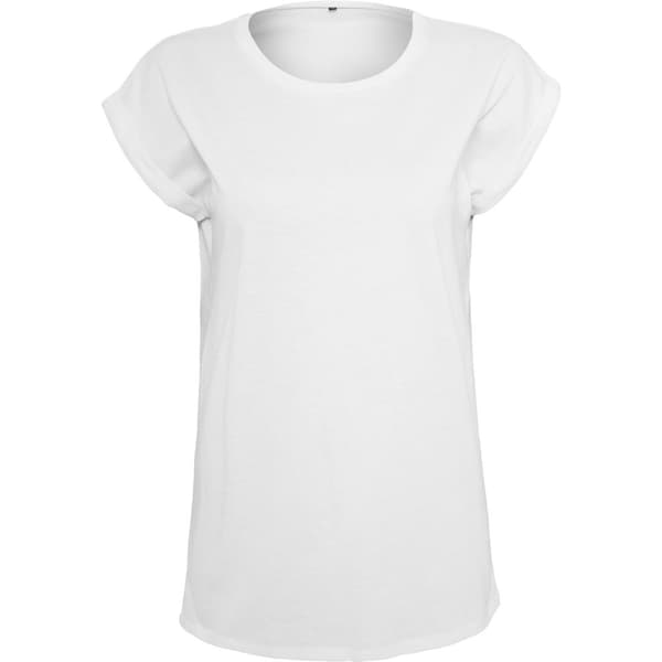 Build Your Brand Kvinnor/Damer Organic Extended Shoulder T-Shirt