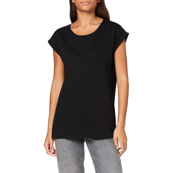 Build Your Brand Kvinnor/Damer Organic Extended Shoulder T-Shirt