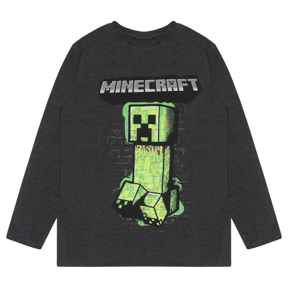 Minecraft Barn/Kids Creeper långärmad T-shirt med lång ärm