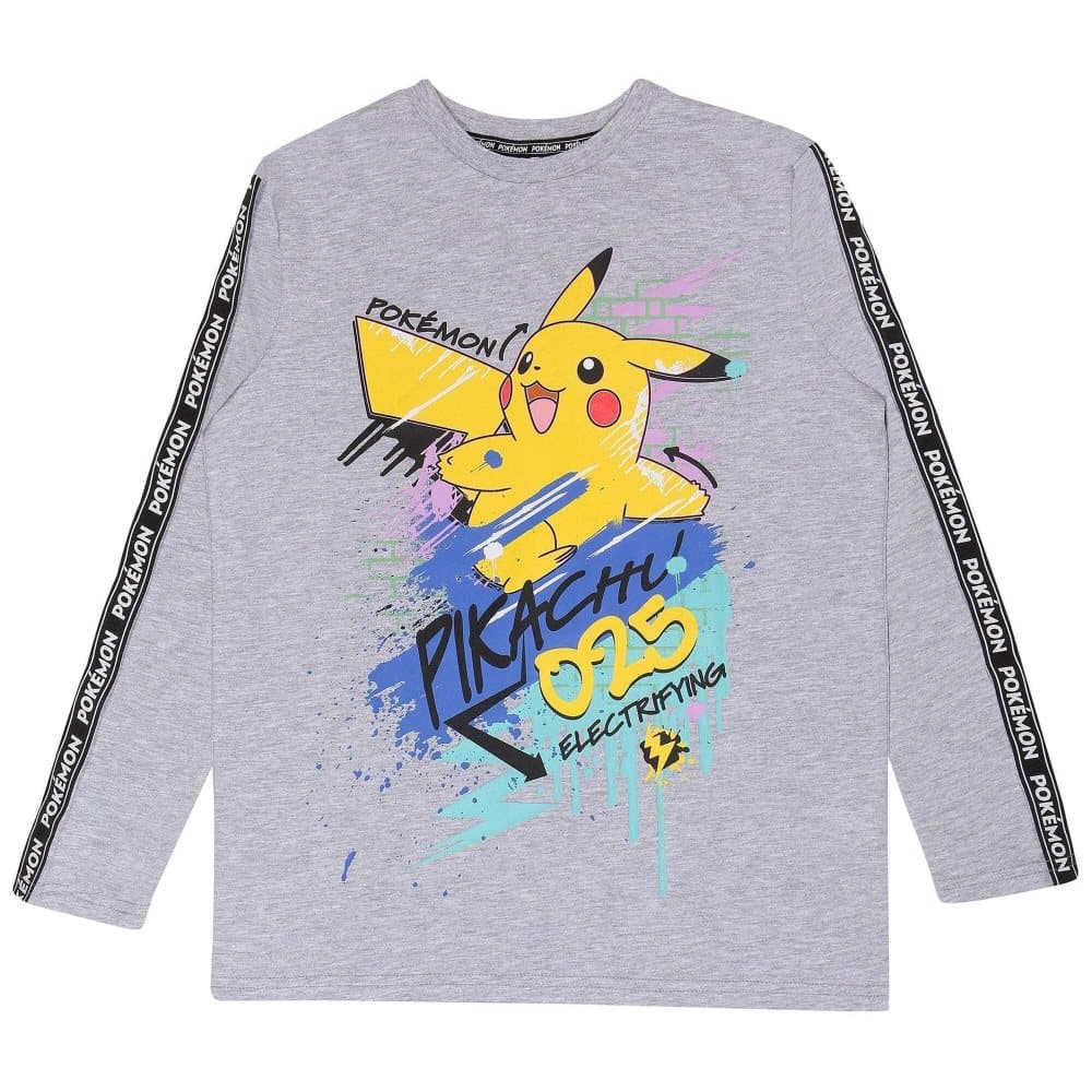 Pokemon Barn/Kids Electrifying Pikachu långärmad T-shirt med lång ärm