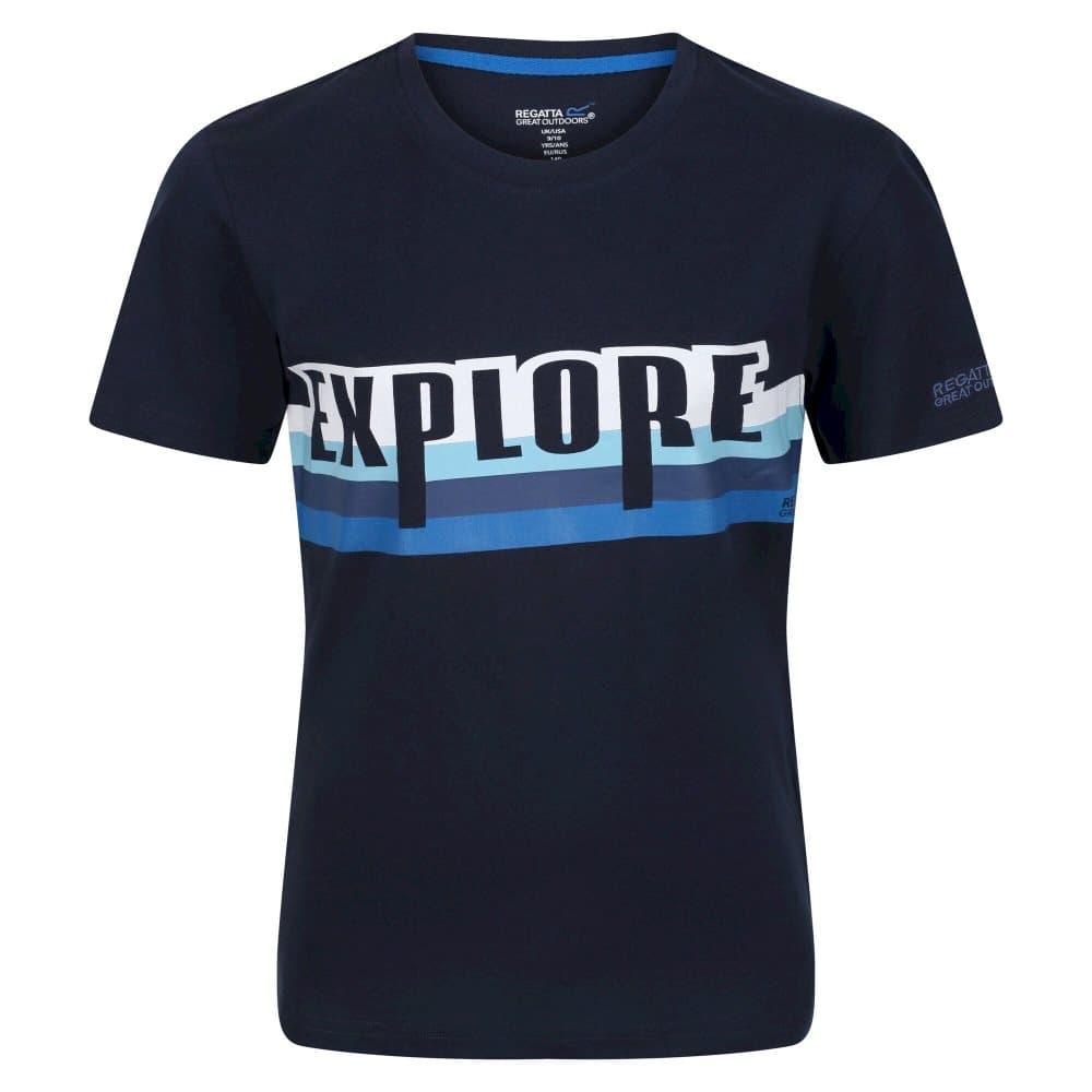 Regatta Barn/Kids Bosley V Contrast Striped T-Shirt med kontrastfärgade ränder