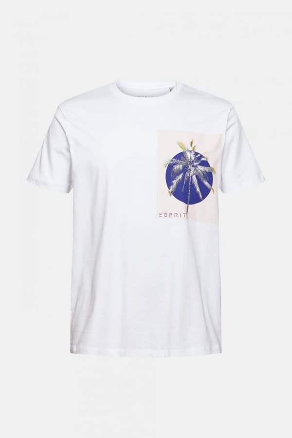 Esprit - T-shirt 062EE2K304 Palm på bröstet