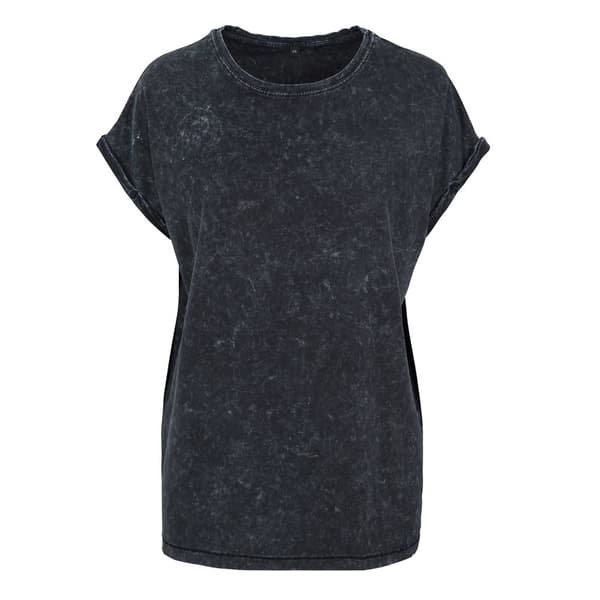 Build Your Brand T-shirt med udvidet skulder i syrevask til kvinder/damer